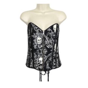 OCTAVE Gothic Skull Alternative Design Corset (Ladies) (Black)
