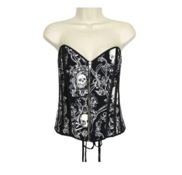 OCTAVE Gothic Skull Alternative Design Corset (Ladies) (Black)