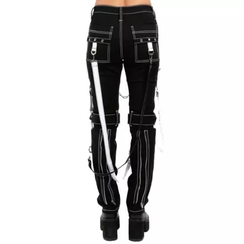 Double Stitched Chain Buckled Jeans - Image 2