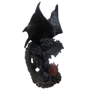 SACRED Black Fire Dragon Ornament (24cm)