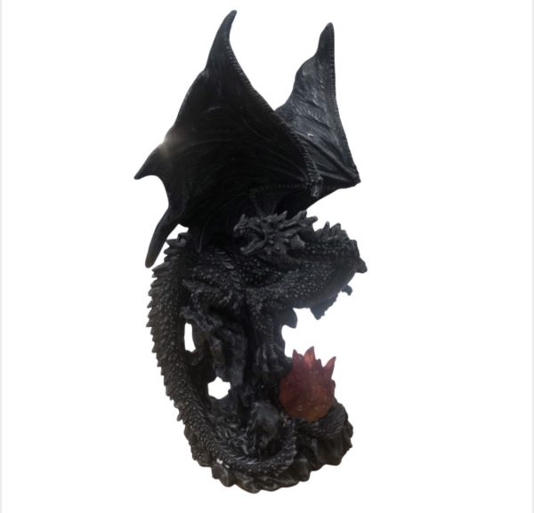 SACRED Black Fire Dragon Ornament (24cm)